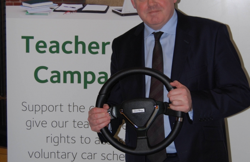 Guto Bebb MP drives teacher salary sacrifice car campaign forward.